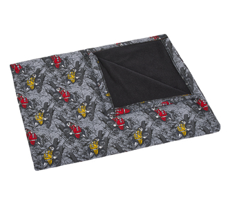 Přikrývka Bára - černá - auta - 75x100 cm