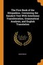 The First Book of the Hitopadesa; Containing the Sanskrit Text With Interlinear Transliteration, Grammatical Analysis, and Engli