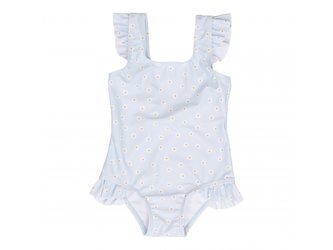 Plavky s volánky Kopretiny Blue 74/80