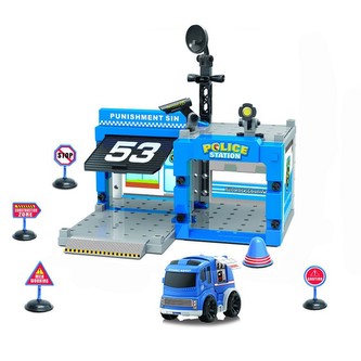 sada policejní stanice šroubovací s autem