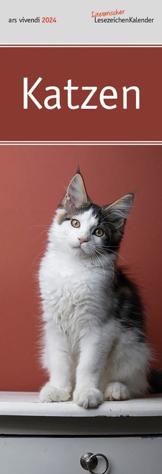 Lesezeichenkalender  Katzen 2024