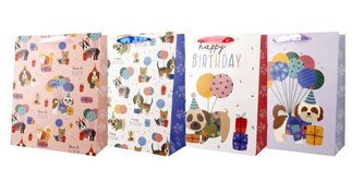 Torba prezentowa 26x32 urodzinowa psy