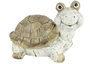 Keramická želva Cato krémová 14x13,5x20 cm