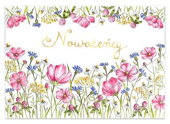 Karnet A5 ślub polne kwiaty