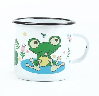 hrnek d 8cm ŽABKA 0,37l, dětský, smalt