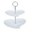 etažér 2patra, 14/17cm, SRDCE, porcelán/Cr