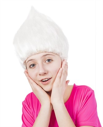 paruka skřítek, bílá