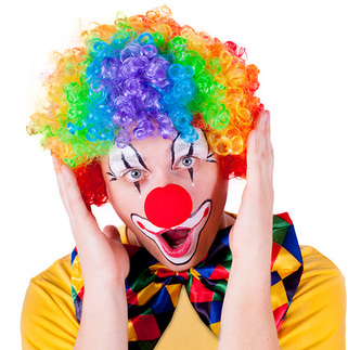 paruka klaun barevná, dospělá