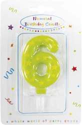 Narozeninová svíčka č. 6