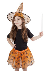 Dětská tutu sukně s kloboukem, Čarodějnice / Halloween