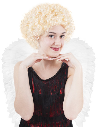 krótka peruka anioł