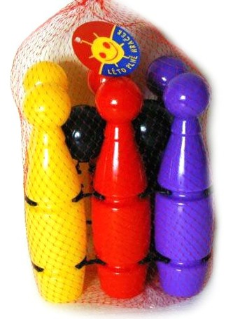 kuželky 6 ks s nosičem + 2 koule