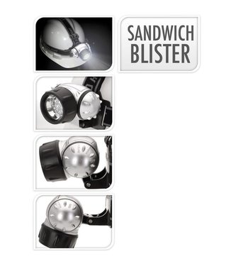 svítilna čelovka 10x10cm, LED