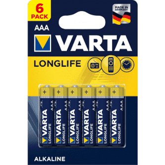 Varta Longlife baterie mikro AAA 6 ks