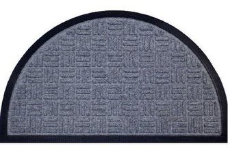 rohož  60x40cm PŮLKRUH, šedá, PP+guma