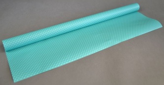 papír dárkový 2mx70cm, TYRKYS+puntík, role