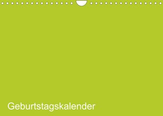 Bastel-Geburtstagskalender grün / Geburtstagskalender (Wandkalender 2023 DIN A4 quer)