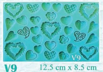 Silikonová forma srdíčka - Galias Moulds