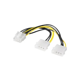 PremiumCord napájecí redukce 2x 5.25" Molex - 8 pin pro PCI-E grafické karty