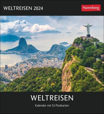 Weltreisen Postkartenkalender 2024