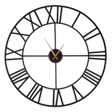 Hodiny nástěnné kovové, černá barva.