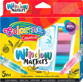Křídové popisovače na sklo - sada 5 barev