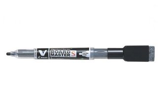 Pilot popisovač V-Board Master na bílé tabule 1,3 mm - černý s houbičkou