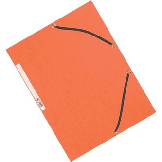 Desky s chlop.a gumič.Q-Connect A4, oranž.,10 ks