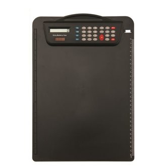 Psací podložka s klipem a kalkulačkou, A4, černá