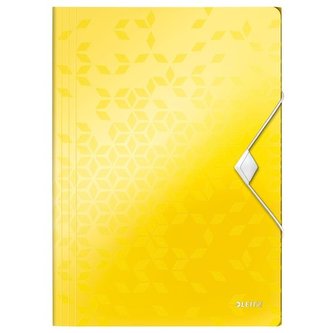 Desky s chlopněmi/gumičkou Leitz WOW A4, žluté