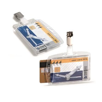 Visačka Durable na 2 karty s klipem, 25 ks