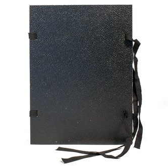 Spisové desky s tkanicí HIT Office A4 černé, 25 ks