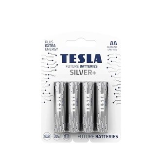 Alkal. baterie Tesla SILVER+  LR6, typ AA, 4 ks