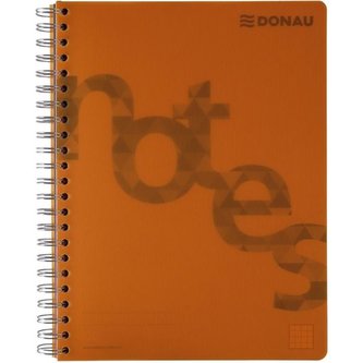 Blok Donau College, A4, čtverečkovaný, oranžový