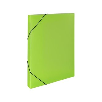Plastový box na spisy Opaline, gumička A4, zel.