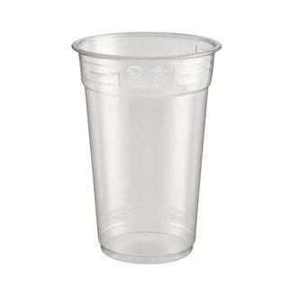 Jednorázové kelímky - recykl., průhledné, 300 ml