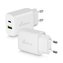 Nab.adaptér MediaRange-2 USB v.,USB-A,USB-C,bílý