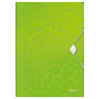 Desky s chlopněmi/gumičkou Leitz WOW A4, zelené
