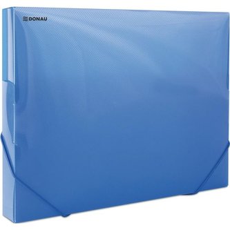 Box na spisy DONAU, PP, A4,700 mik.,transp.modrý