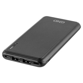 Powerbanka GND 10 000 mAh-USB-C, Lightning, černá