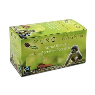 Černý čaj Puro - jablko, skořice,Fair trade,25x 2g