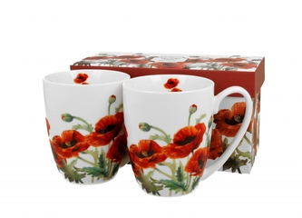 Porcelánový hrnek Classic poppies 380 ml, sada 2 ks v dárkovém boxu