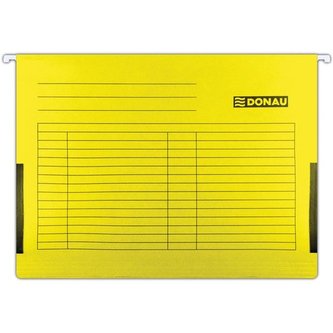 Závěsné desky s bočnicemi DONAU - A4, žluté