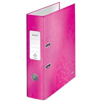 Pákový pořadač Leitz 180° WOW, A4, růžový