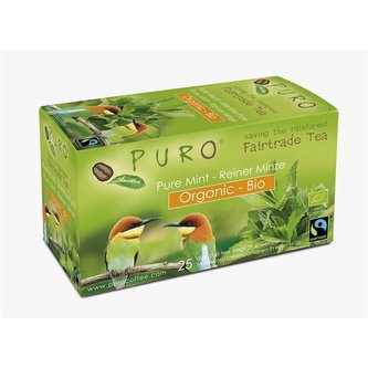 Bylinný čaj Puro - Máta, bio, Fair trade,25x 1,5 g