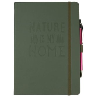 Zápisník DONAU Outdoor, A5, čtverečkovaný, olivový