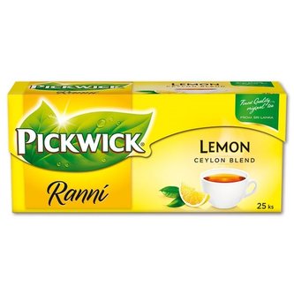Černý čaj Pickwick Ranní s citronem, 25x 1,75 g