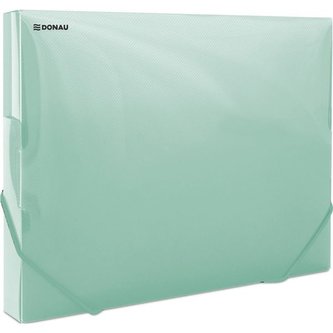 Box na spisy DONAU - A4,  plastový, transp.zelený