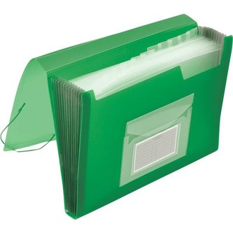 Aktovka Q-Connect, A4, 13 přihrádek, transp.zelená Aktovka Q-Connect, A4, 13 přihrádek, transp.zelená