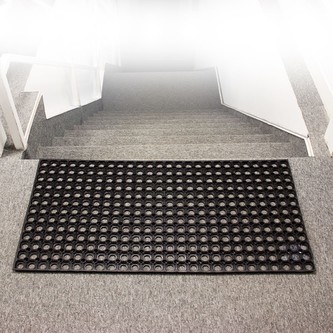 HOME ELEMENTS Rohož děrovaná, černá, 50x100 cm